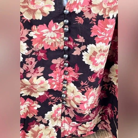 Free People Elodie Floral Two-Piece Set Retro Boho Top & Mini Skirt Size M NWT - Picture 8 of 8